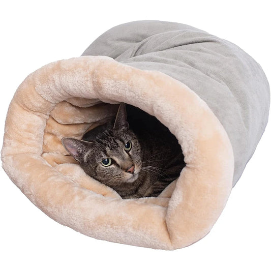 Autumn and Winter Cat Sleeping Bag Semi-enclosed Cat Nest Warm Small and Medium-sized Pet Nest Can Be Disassembled and Washed