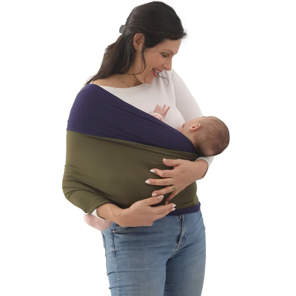 Unisex Baby Wrap Carrier Elasticity Hand Free Baby Carrier Slings Breathable Infant Carrier Slings for Newborn Up To 15KG