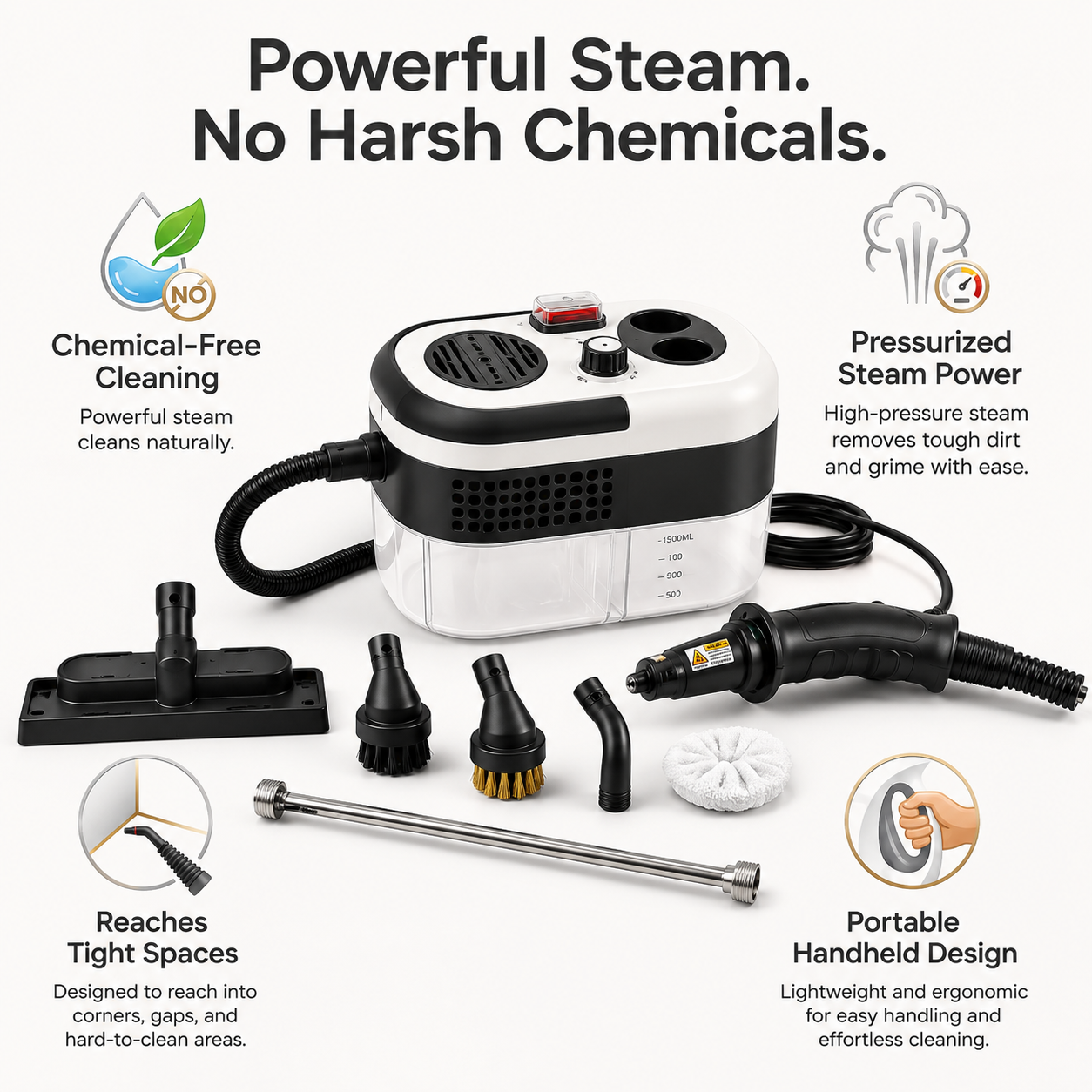 VaporElite Pro™ Handheld Steam Cleaner