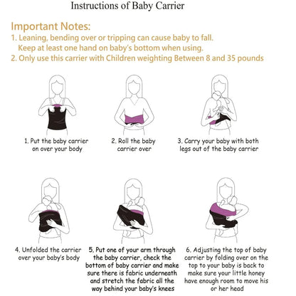 Unisex Baby Wrap Carrier Elasticity Hand Free Baby Carrier Slings Breathable Infant Carrier Slings for Newborn Up To 15KG