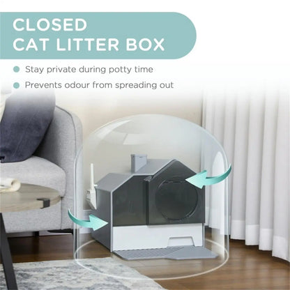 Premium Cat Litter Box with High Sides | Easy Clean & Odor Control | Durable Pet Accessory