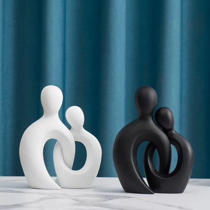 Modern Couple Desktop Decor Abstract Handmade Bedroom Embracing Sculpture Characters Nordic Home Furnishings