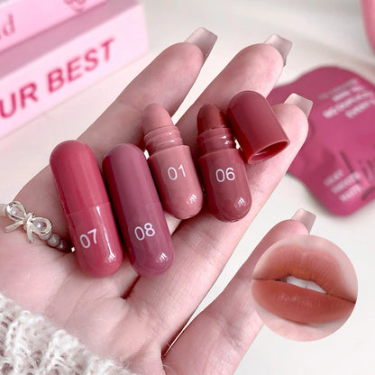 12-Color Matte Lip Balm Set – Long-Lasting Lipstick Gift Kit