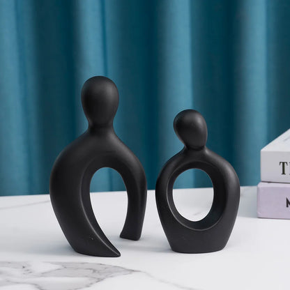 Modern Couple Desktop Decor Abstract Handmade Bedroom Embracing Sculpture Characters Nordic Home Furnishings