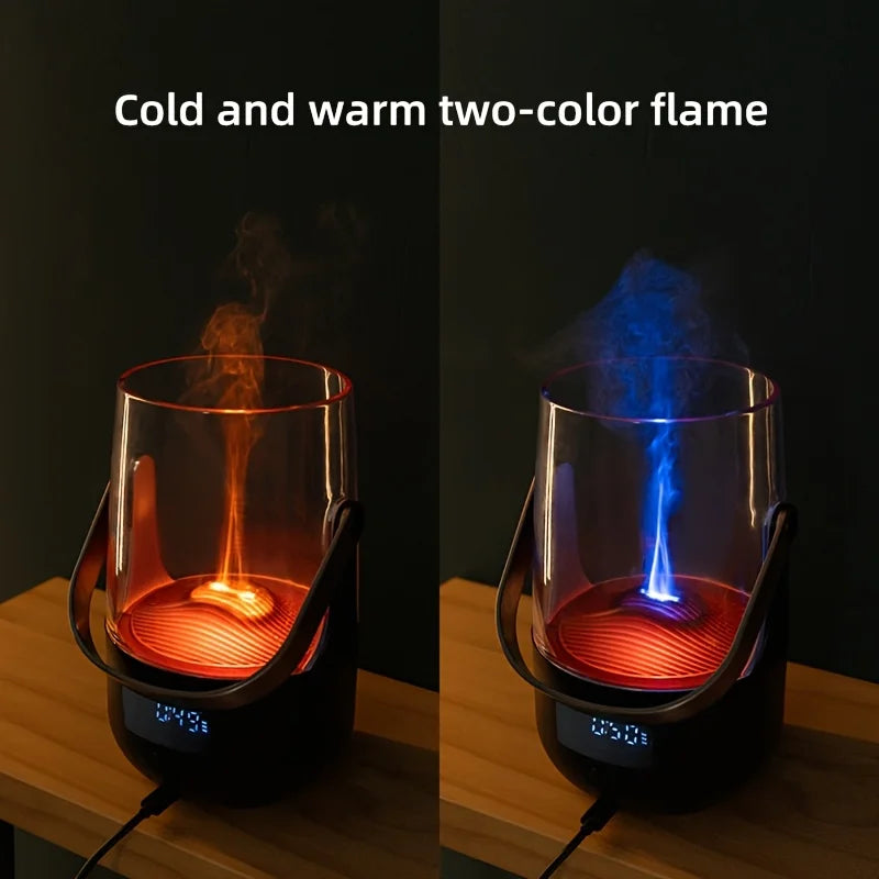 Vintage Flame Diffuser Create a Cozy Ambiance 200ML Aromatherapy Humidifier With 3 Timer Modes, Soothing Glow & Safe Auto-Off