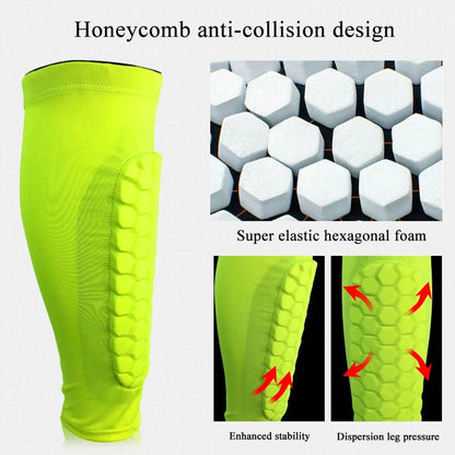 Honeycomb Padded Shin Guards – Breathable Sports Leg Protectors (2-Pack)