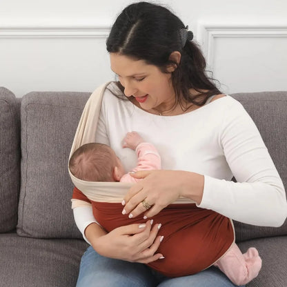Unisex Baby Wrap Carrier Elasticity Hand Free Baby Carrier Slings Breathable Infant Carrier Slings for Newborn Up To 15KG