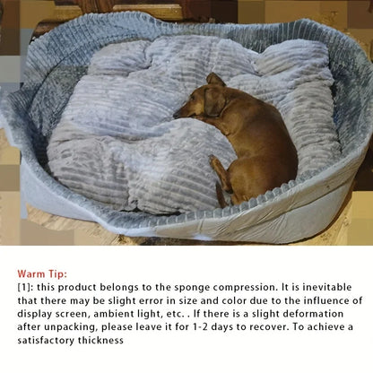 Dog Pet Beds Square Dog Bed For Large Dogs Dog Sofa Beds Waterproof Customized Pet Bed Inner Pad Washable Puppy Kennel Accessory
