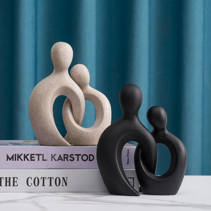 Modern Couple Desktop Decor Abstract Handmade Bedroom Embracing Sculpture Characters Nordic Home Furnishings