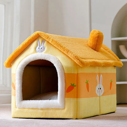 Dog bed Can Be Disassembled and Washed puppy tent For pet , Providing Warmth for Autumn and Winter, with Plush and Non Slip Mats