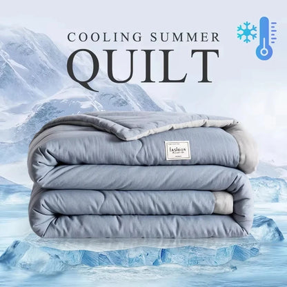Japanese Quilted Cooling Summer Blanket Super Soft Skin-friendly Quilt Breathable Lightweight Comforter Air-conditioned Duvet