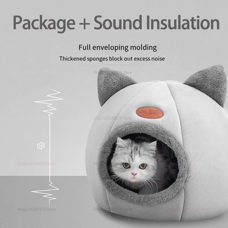 Warm Pet Bed Cat Bed Large Thickened Pet Nest Windproof and Coldproof Winter Pet Mat Home Comfortable Warm Cat Mat Cat Nest