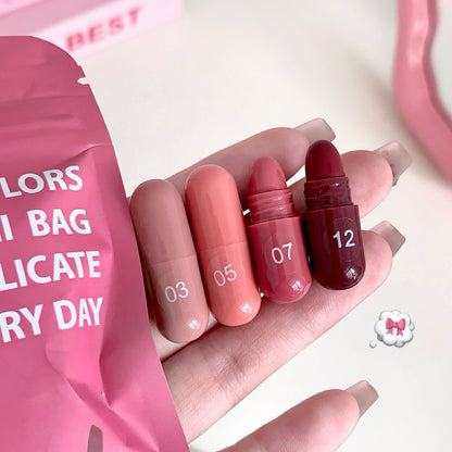 12-Color Matte Lip Balm Set – Long-Lasting Lipstick Gift Kit