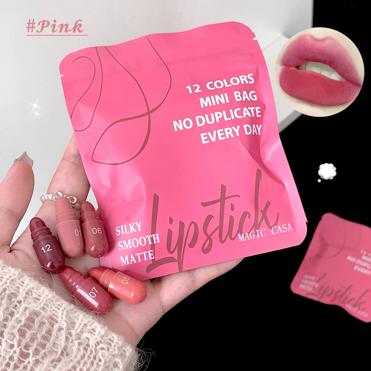 12-Color Matte Lip Balm Set – Long-Lasting Lipstick Gift Kit