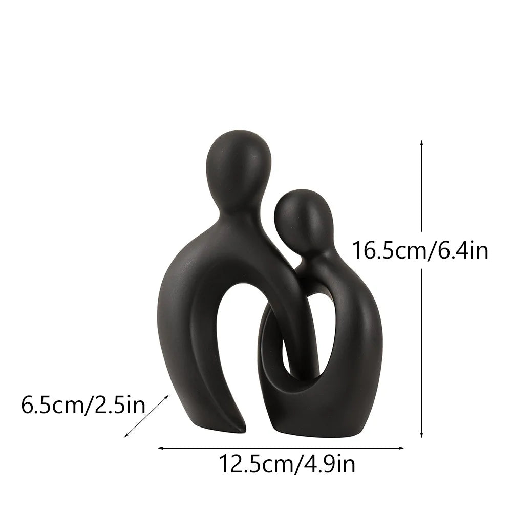 Modern Couple Desktop Decor Abstract Handmade Bedroom Embracing Sculpture Characters Nordic Home Furnishings