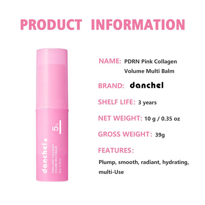 PDRN Pink Collagen Glow Balm Stick — Instant Dewy, Plump & Radiant Skin