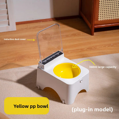 Smart Cat Bowl Pet Feeder Bowl Cat Dog Food Feeder Infrared Sensor Auto Open Cover Smart Feeder Anti-mouse Cat Food Dispenser