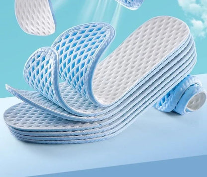 3 Pair Summer Cooling Insoles for Men Running Sports Shock Absorption Shoe Sole Breathable Shoes Insole Memory Foam Shoe Pads