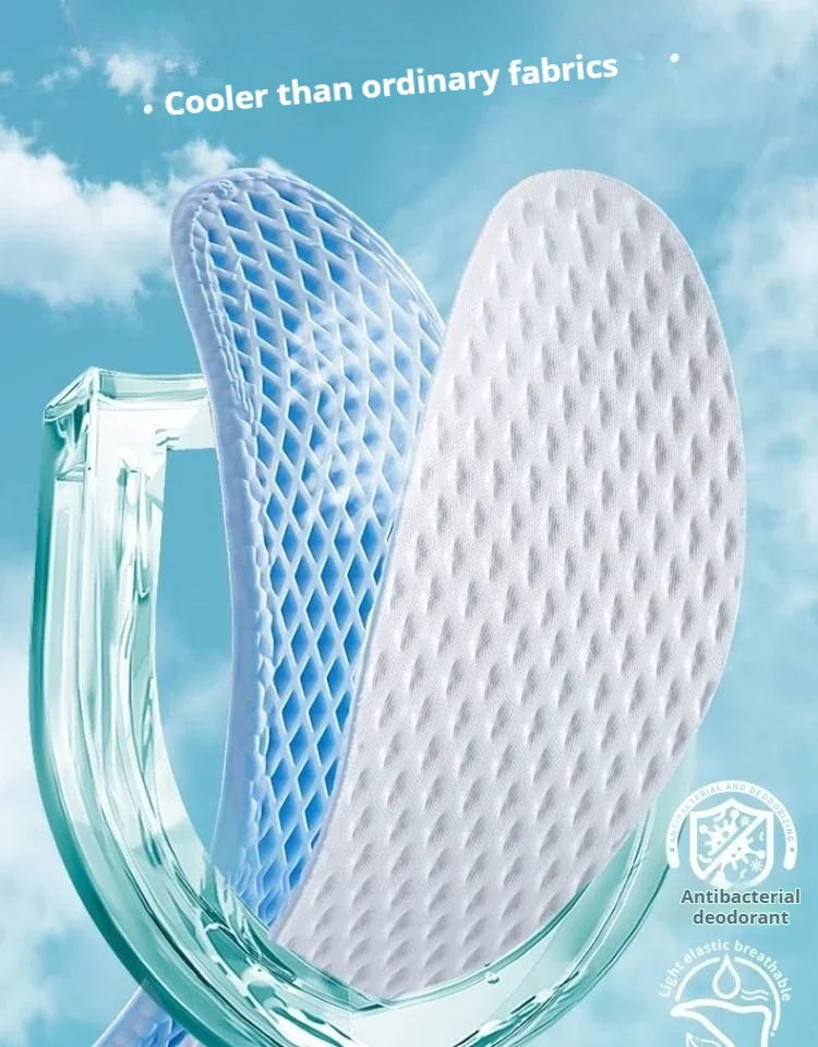 3 Pair Summer Cooling Insoles for Men Running Sports Shock Absorption Shoe Sole Breathable Shoes Insole Memory Foam Shoe Pads