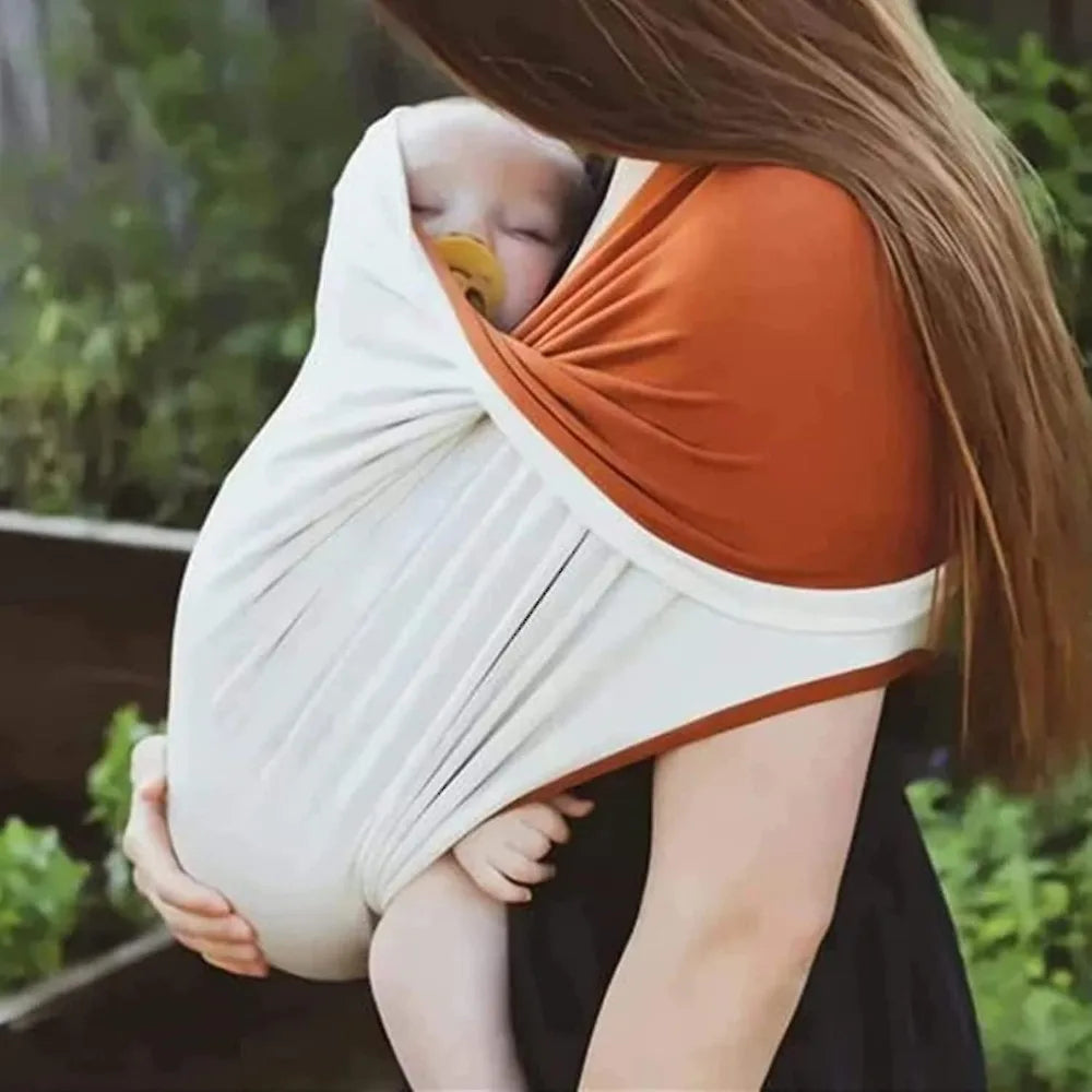Unisex Baby Wrap Carrier Elasticity Hand Free Baby Carrier Slings Breathable Infant Carrier Slings for Newborn Up To 15KG