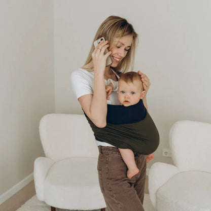 Unisex Baby Wrap Carrier Elasticity Hand Free Baby Carrier Slings Breathable Infant Carrier Slings for Newborn Up To 15KG