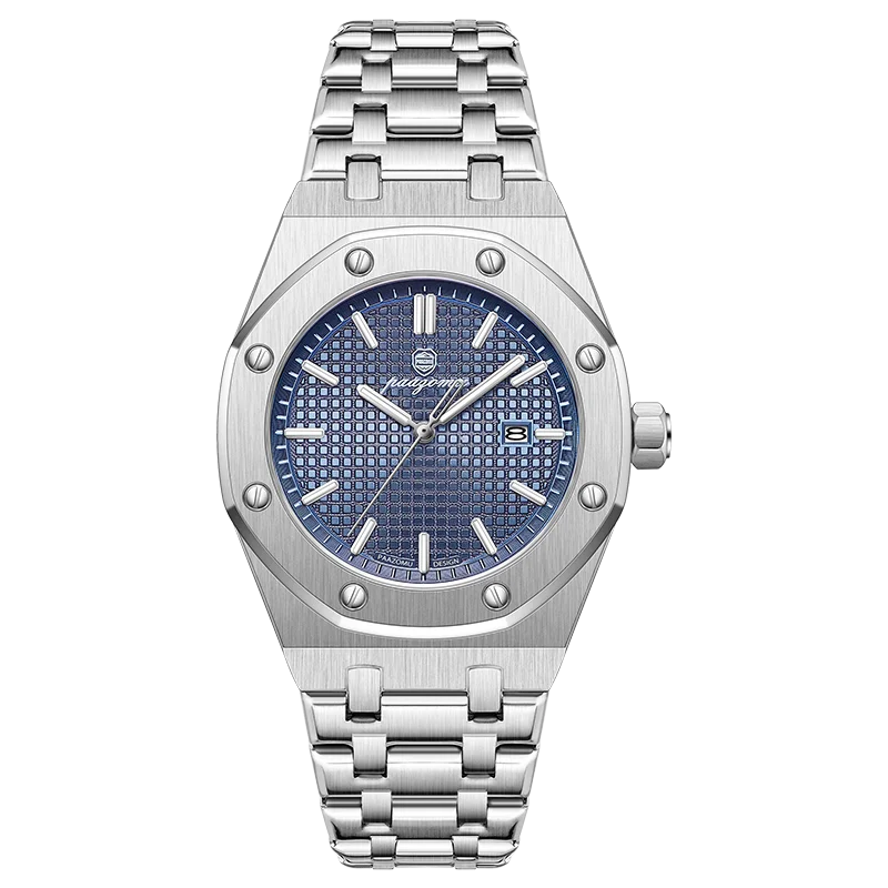 POEDAGAR Luxury Business Man Wristwatch Waterproof Luminous Date Men Watch Stainless Steel Fashion Quartz Watches For Men Reloj