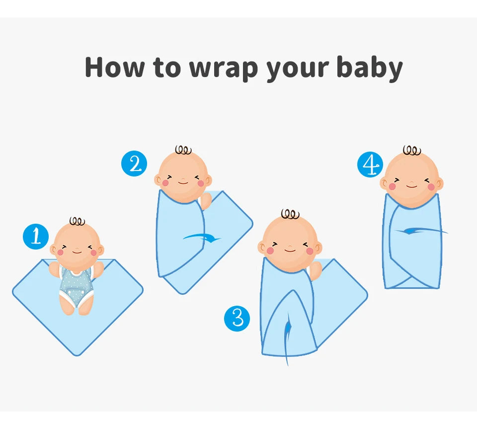 Ultra-Soft Knitted Baby Blanket – 90×70cm Cotton Swaddle Wrap