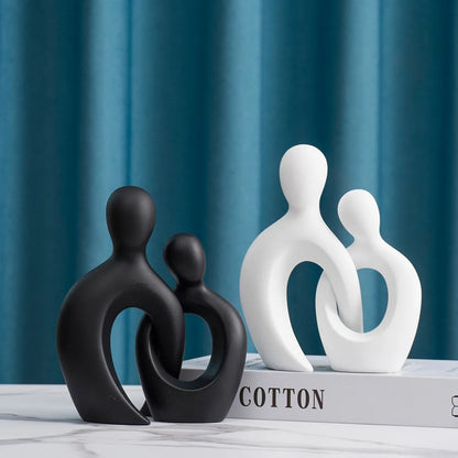 Modern Couple Desktop Decor Abstract Handmade Bedroom Embracing Sculpture Characters Nordic Home Furnishings
