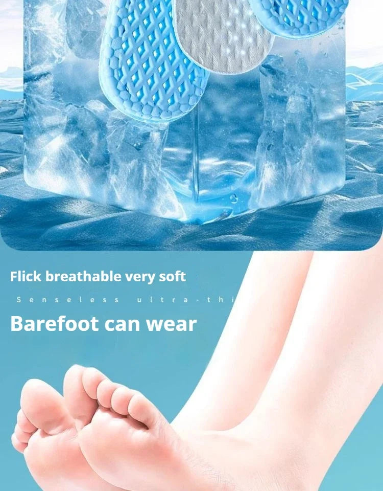 3 Pair Summer Cooling Insoles for Men Running Sports Shock Absorption Shoe Sole Breathable Shoes Insole Memory Foam Shoe Pads