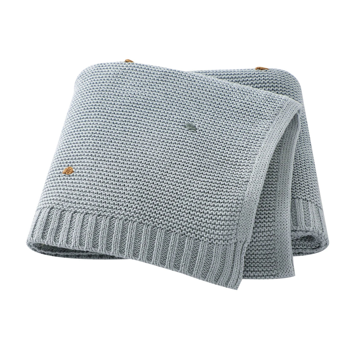 Ultra-Soft Knitted Baby Blanket – 90×70cm Cotton Swaddle Wrap