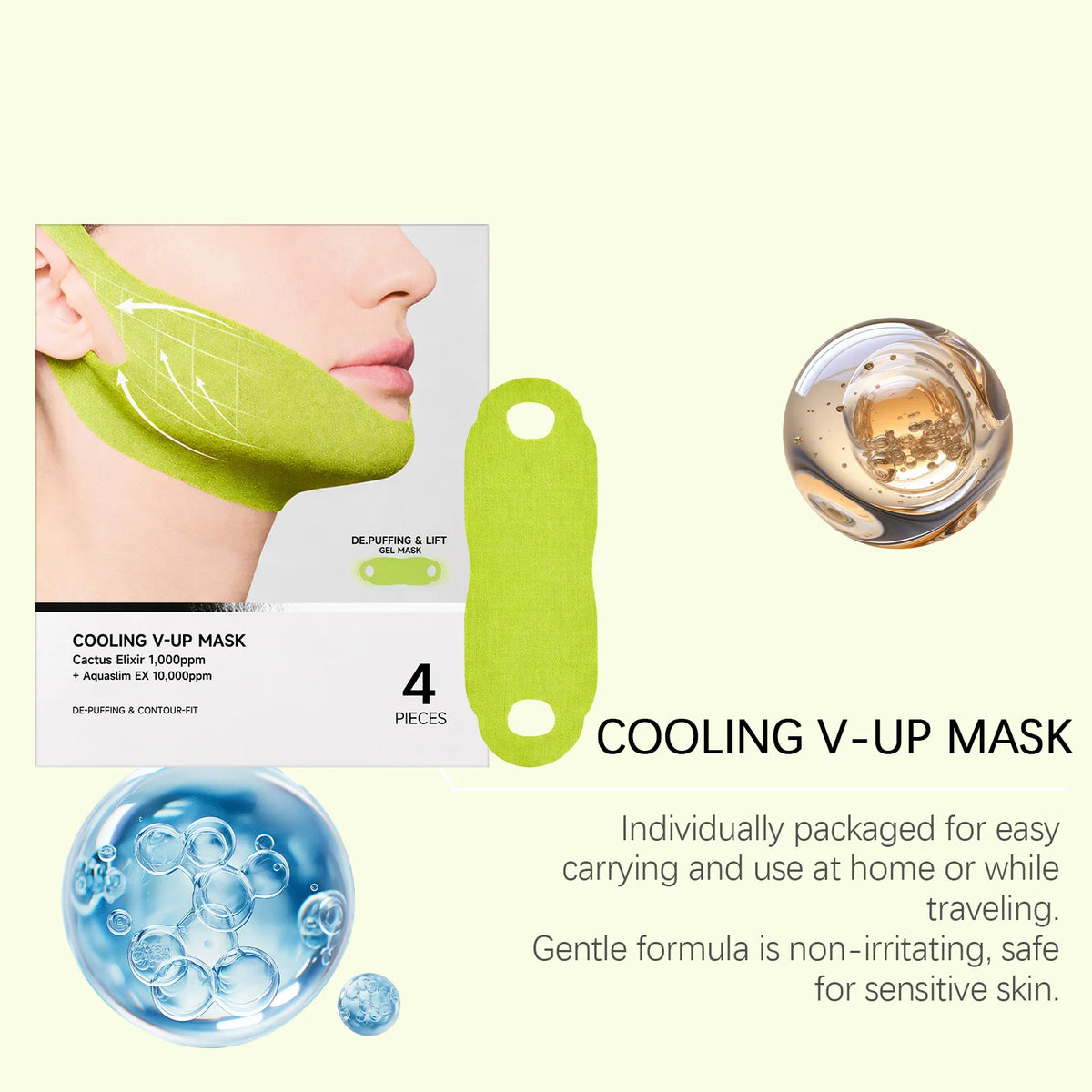 V-Line Contour Face Patches – Firming Caffeine Mask (4-Pack)