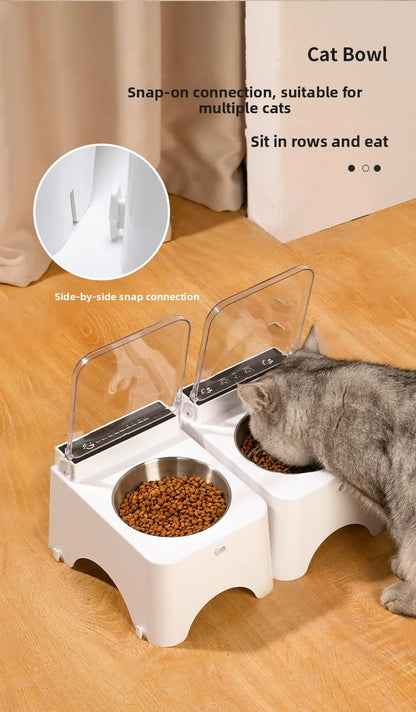 Smart Cat Bowl Pet Feeder Bowl Cat Dog Food Feeder Infrared Sensor Auto Open Cover Smart Feeder Anti-mouse Cat Food Dispenser