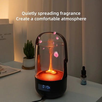 Vintage Flame Diffuser Create a Cozy Ambiance 200ML Aromatherapy Humidifier With 3 Timer Modes, Soothing Glow & Safe Auto-Off