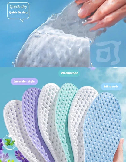 3 Pair Summer Cooling Insoles for Men Running Sports Shock Absorption Shoe Sole Breathable Shoes Insole Memory Foam Shoe Pads