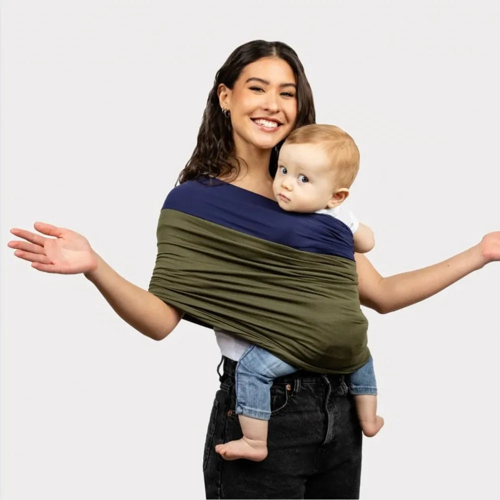 Unisex Baby Wrap Carrier Elasticity Hand Free Baby Carrier Slings Breathable Infant Carrier Slings for Newborn Up To 15KG