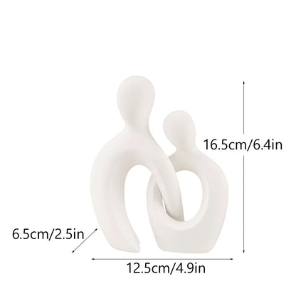 Modern Couple Desktop Decor Abstract Handmade Bedroom Embracing Sculpture Characters Nordic Home Furnishings