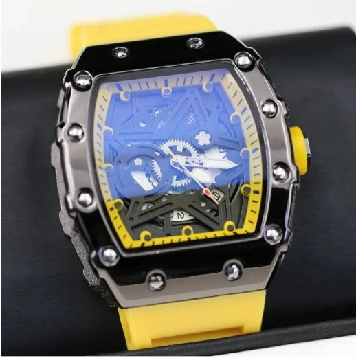 Men Watches Light Luxury Brand Domineering Beauty Trend  Pentagram Luminous Wine Barrel Shaped Male Fashion Quartz Clock Watch