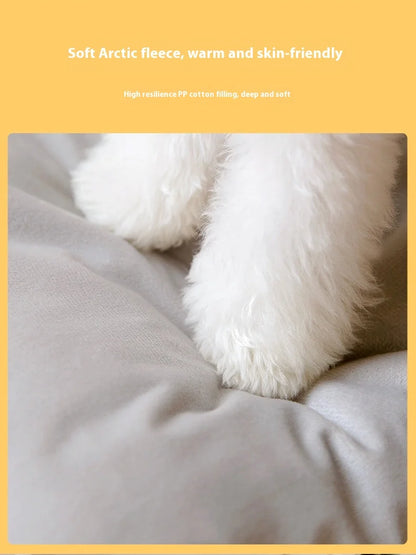 Dog bed Can Be Disassembled and Washed puppy tent For pet , Providing Warmth for Autumn and Winter, with Plush and Non Slip Mats