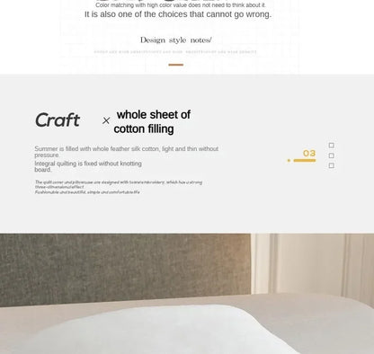 Japanese Quilted Cooling Summer Blanket Super Soft Skin-friendly Quilt Breathable Lightweight Comforter Air-conditioned Duvet
