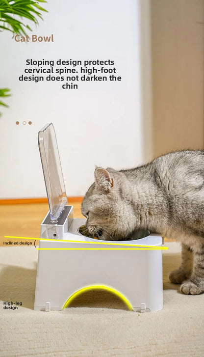 Smart Cat Bowl Pet Feeder Bowl Cat Dog Food Feeder Infrared Sensor Auto Open Cover Smart Feeder Anti-mouse Cat Food Dispenser