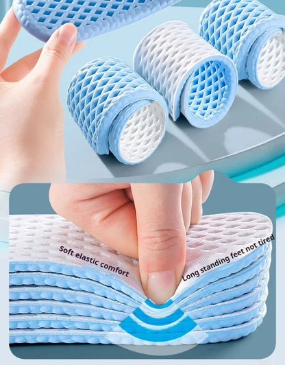3 Pair Summer Cooling Insoles for Men Running Sports Shock Absorption Shoe Sole Breathable Shoes Insole Memory Foam Shoe Pads