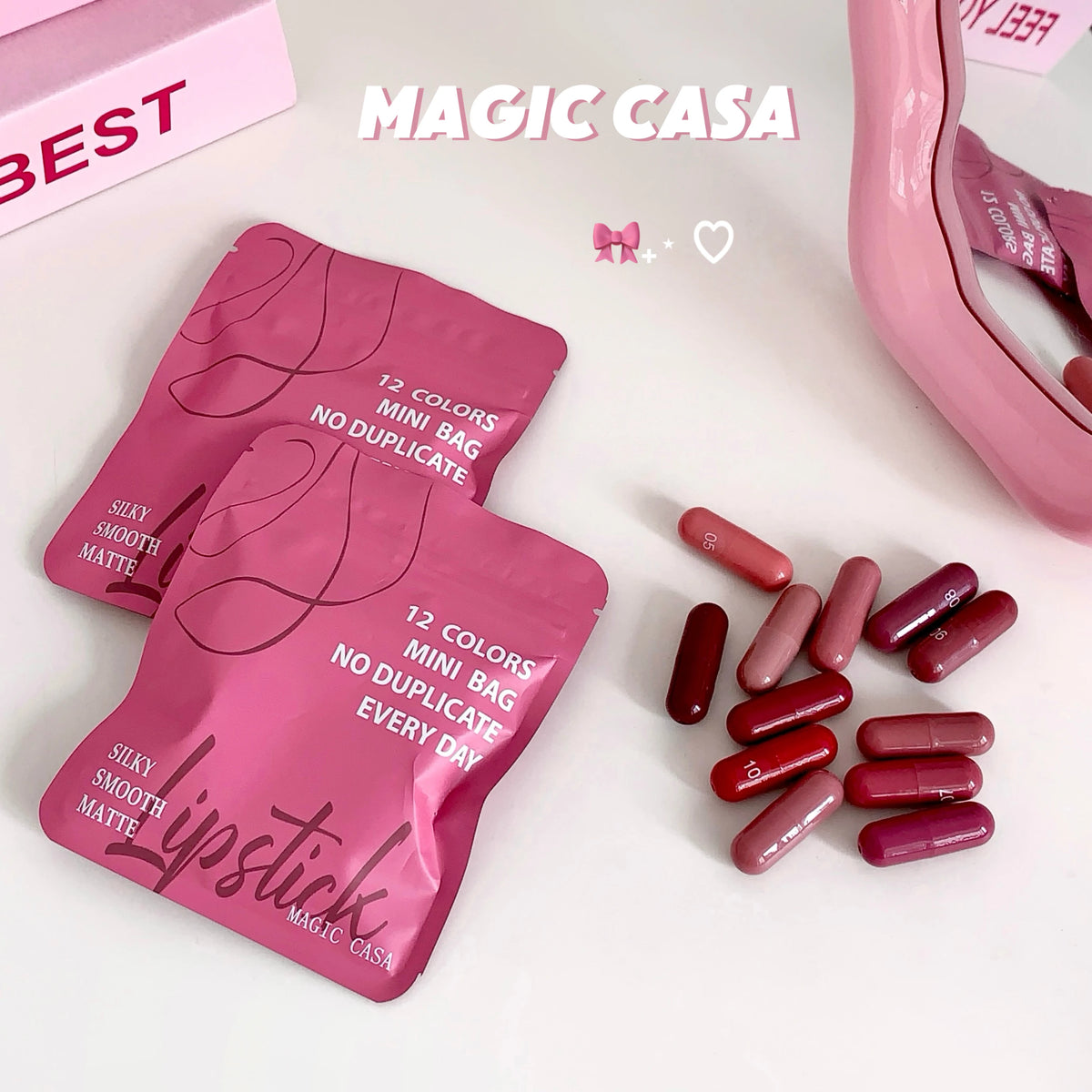 12-Color Matte Lip Balm Set – Long-Lasting Lipstick Gift Kit