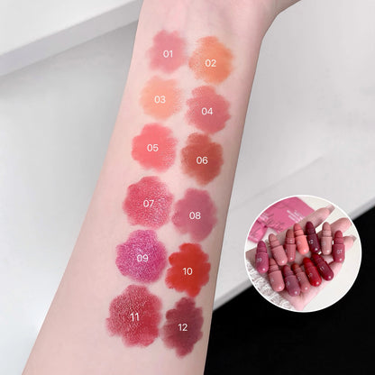 12-Color Matte Lip Balm Set – Long-Lasting Lipstick Gift Kit
