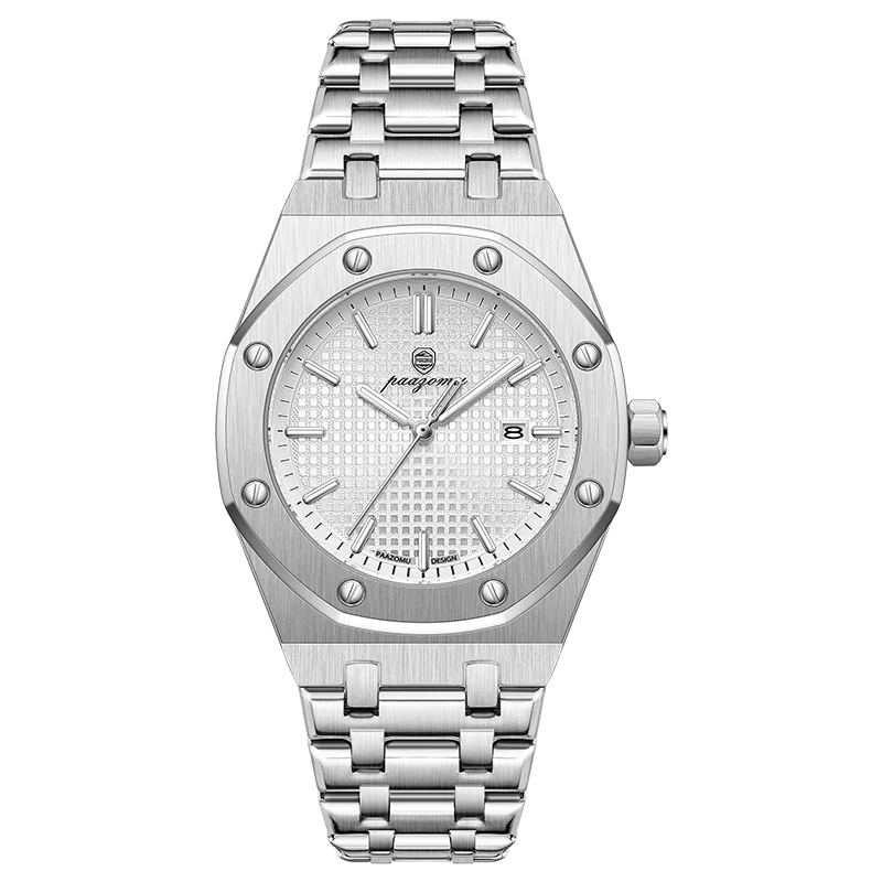 POEDAGAR Luxury Business Man Wristwatch Waterproof Luminous Date Men Watch Stainless Steel Fashion Quartz Watches For Men Reloj