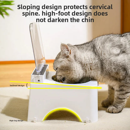 Smart Cat Bowl Pet Feeder Bowl Cat Dog Food Feeder Infrared Sensor Auto Open Cover Smart Feeder Anti-mouse Cat Food Dispenser