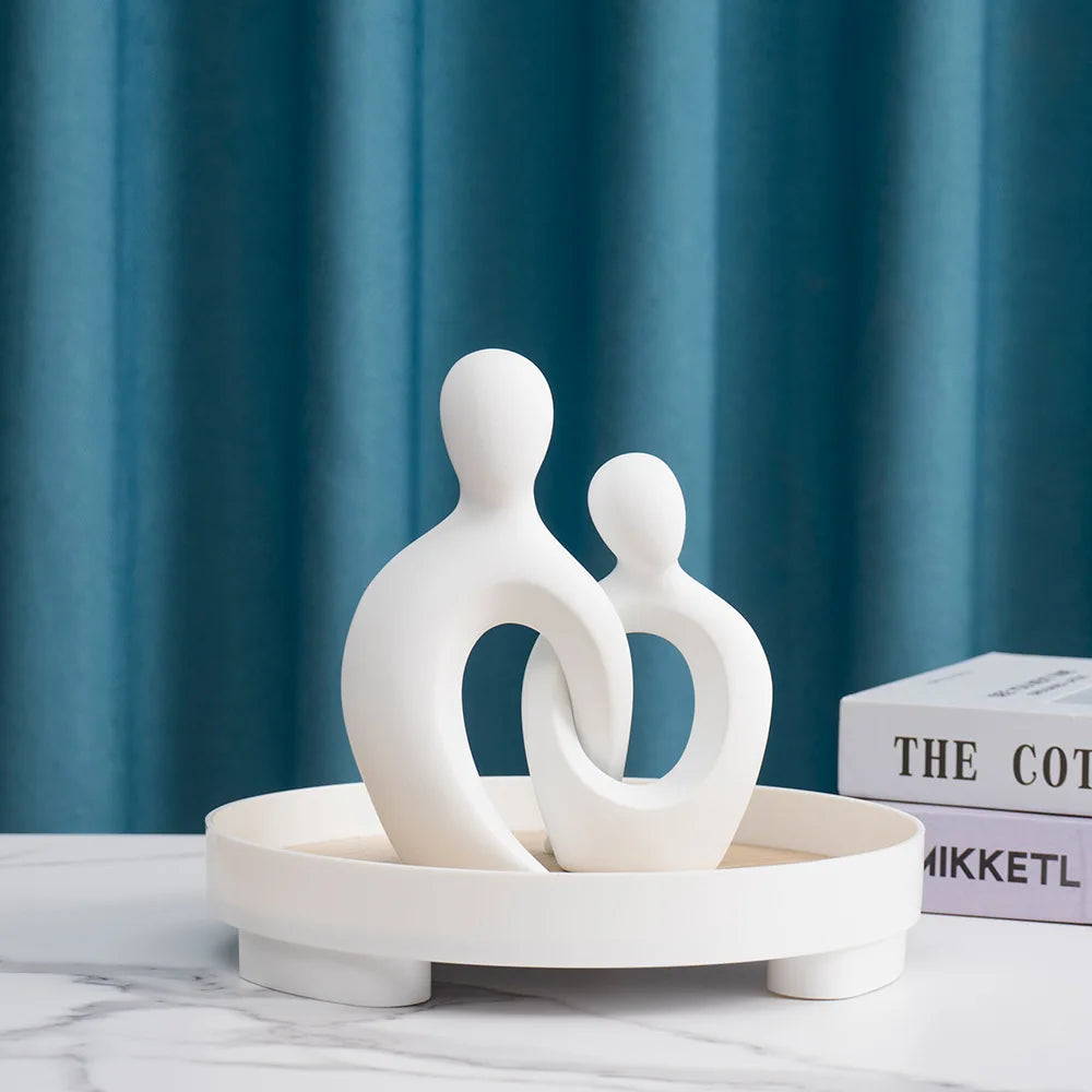 Modern Couple Desktop Decor Abstract Handmade Bedroom Embracing Sculpture Characters Nordic Home Furnishings