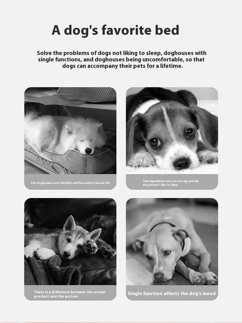 Dog bed Can Be Disassembled and Washed puppy tent For pet , Providing Warmth for Autumn and Winter, with Plush and Non Slip Mats