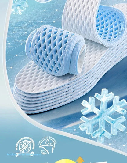 3 Pair Summer Cooling Insoles for Men Running Sports Shock Absorption Shoe Sole Breathable Shoes Insole Memory Foam Shoe Pads