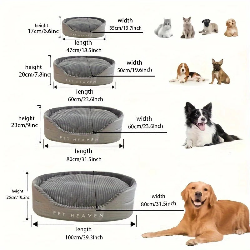 Dog Pet Beds Square Dog Bed For Large Dogs Dog Sofa Beds Waterproof Customized Pet Bed Inner Pad Washable Puppy Kennel Accessory