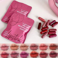 12-Color Matte Lip Balm Set – Long-Lasting Lipstick Gift Kit